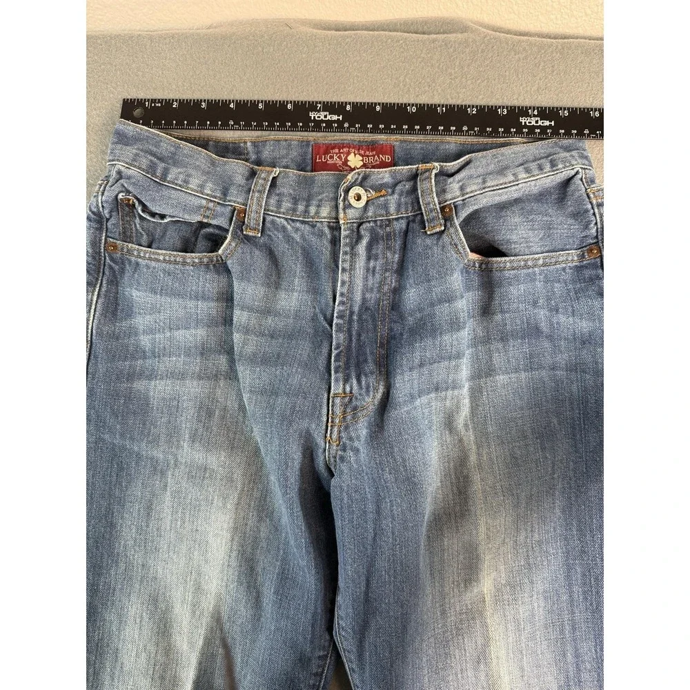 Lucky Brand 181 Jeans Mens 32x32 Medium Wash Blue Relaxed Straight Denim Casual